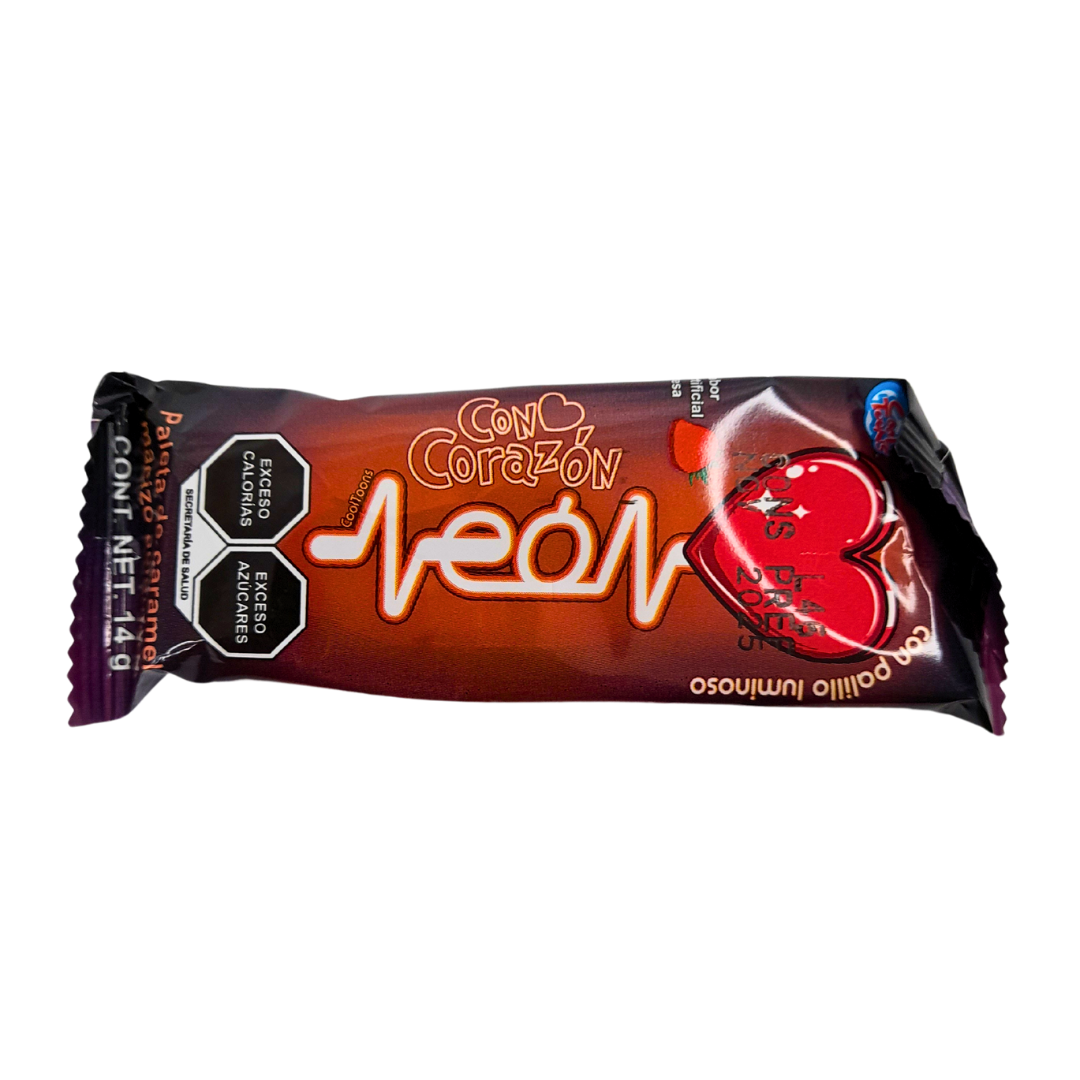 Paleta Con Corazón Neón