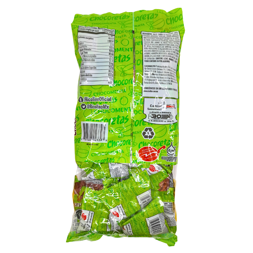 chocomenta confitada con caramelo mentolado chocoretas ricolino