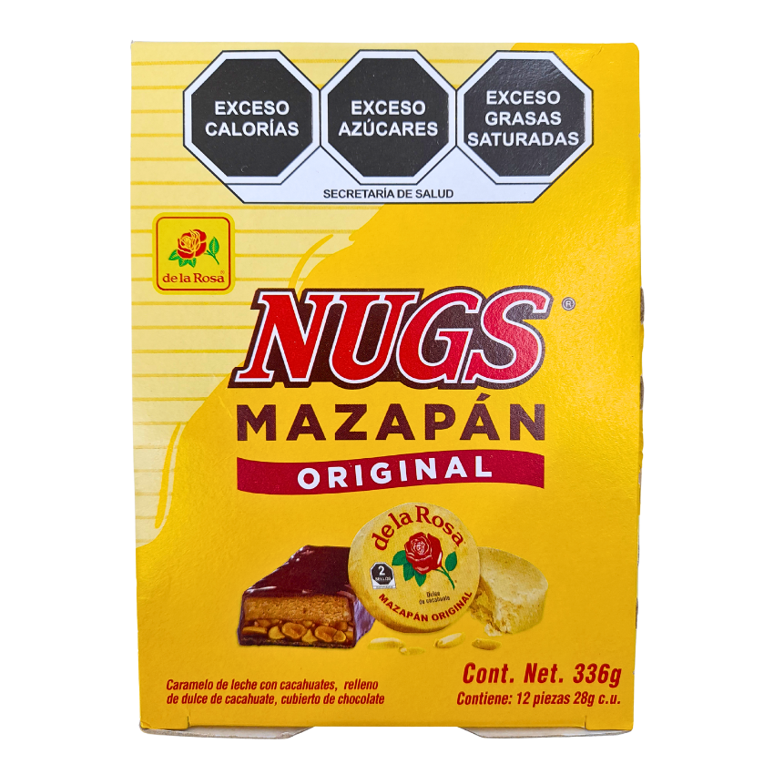 De la Rosa Barra Nugs Mazapán 12 Piezas