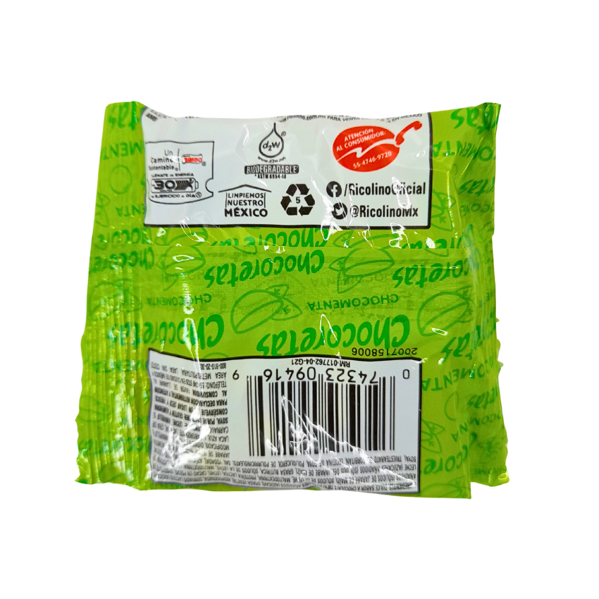 chocomenta confitada con caramelo mentolado chocoretas ricolino