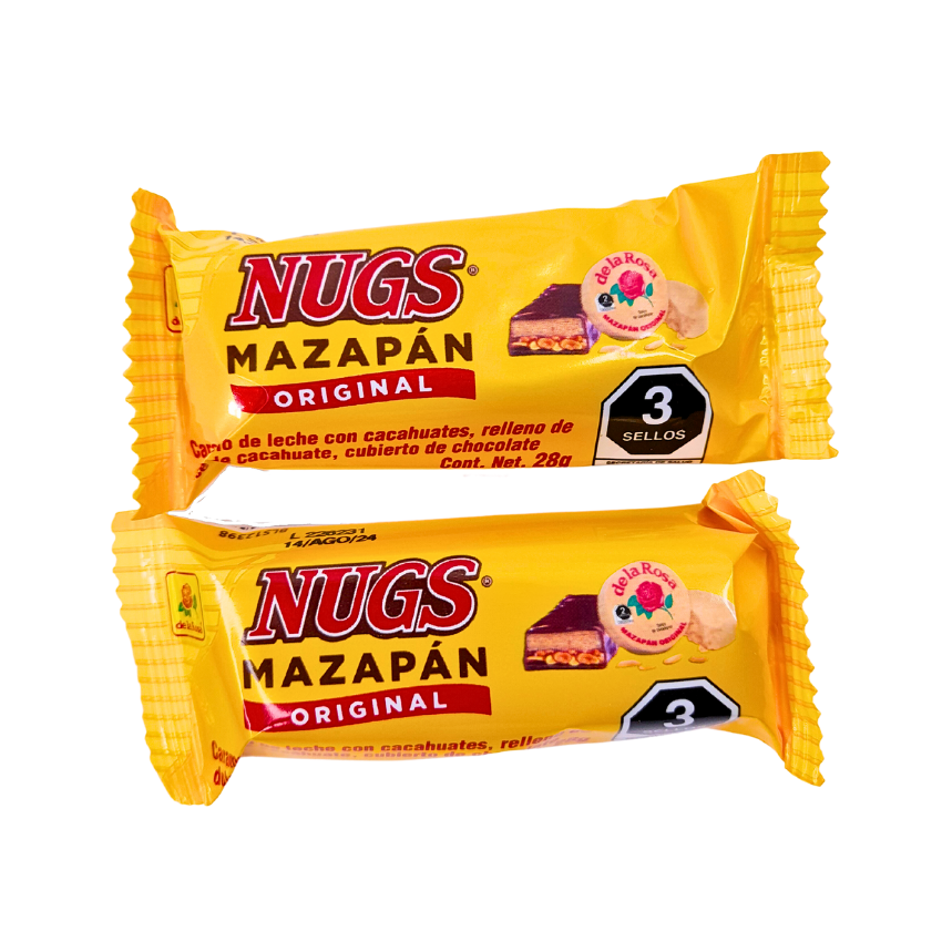 De la Rosa Barra Nugs Mazapán 12 Piezas