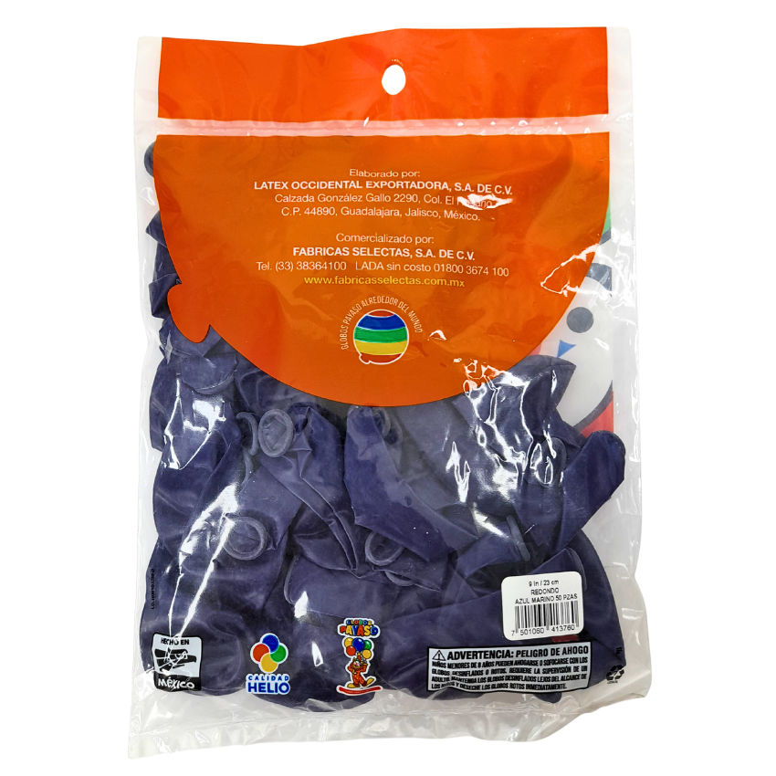 Fasec Globo Decorador Azul Marino #9 50pz