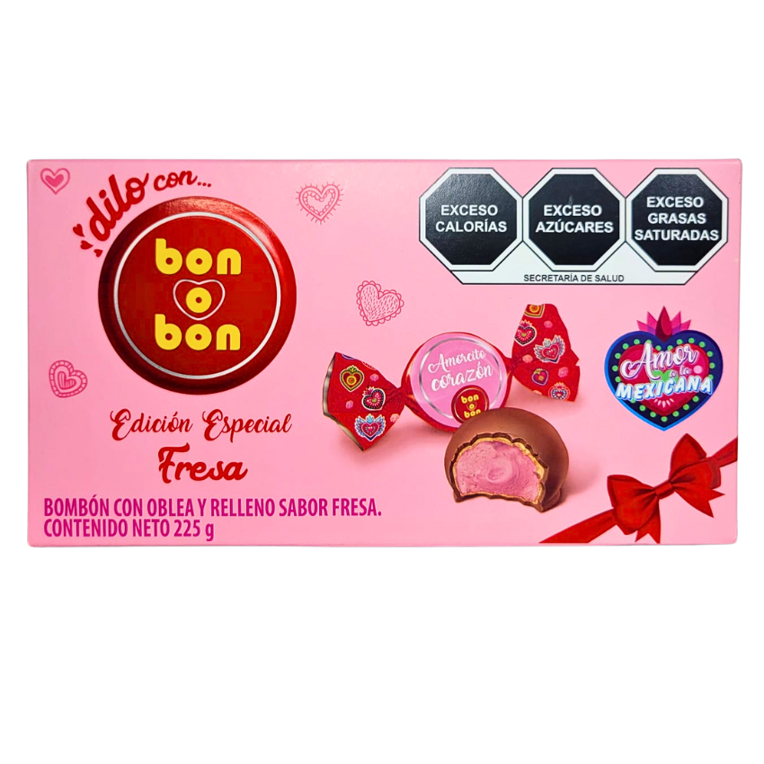 Arcor Bon o Bon Fresa Edición Especial 225g 15pz