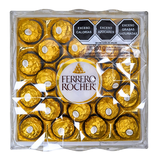 chocolatina rellena de oblea y caramelo suave sabor avellana cubierta de chocolate y almendras ferrero rocher
