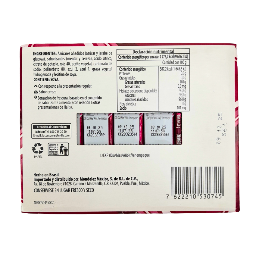 Adams Halls Mega Cereza 21 Piezas