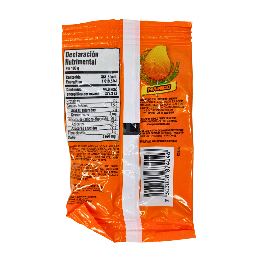 paleta de caramelo macizo sabor frutal con chile en polvo tamboreta tm