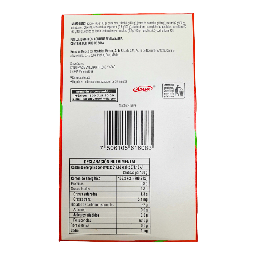 Adams Trident 18’s Val-U-Pack Sandía 12 Piezas