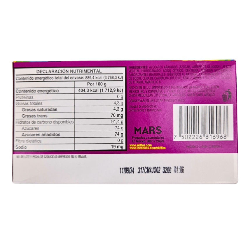 Mars Caramelo Skittles Moras 10 Piezas
