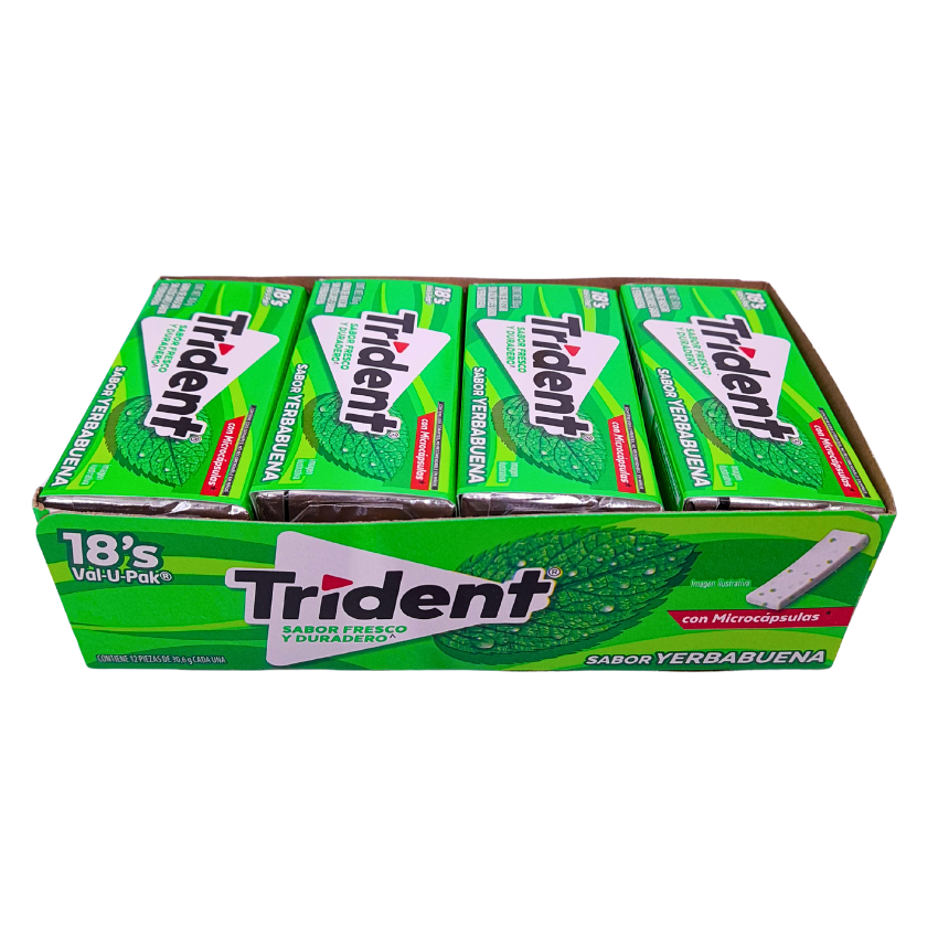 Adams Trident 18’s Val-U-Pack Yerbabuena 12 Piezas