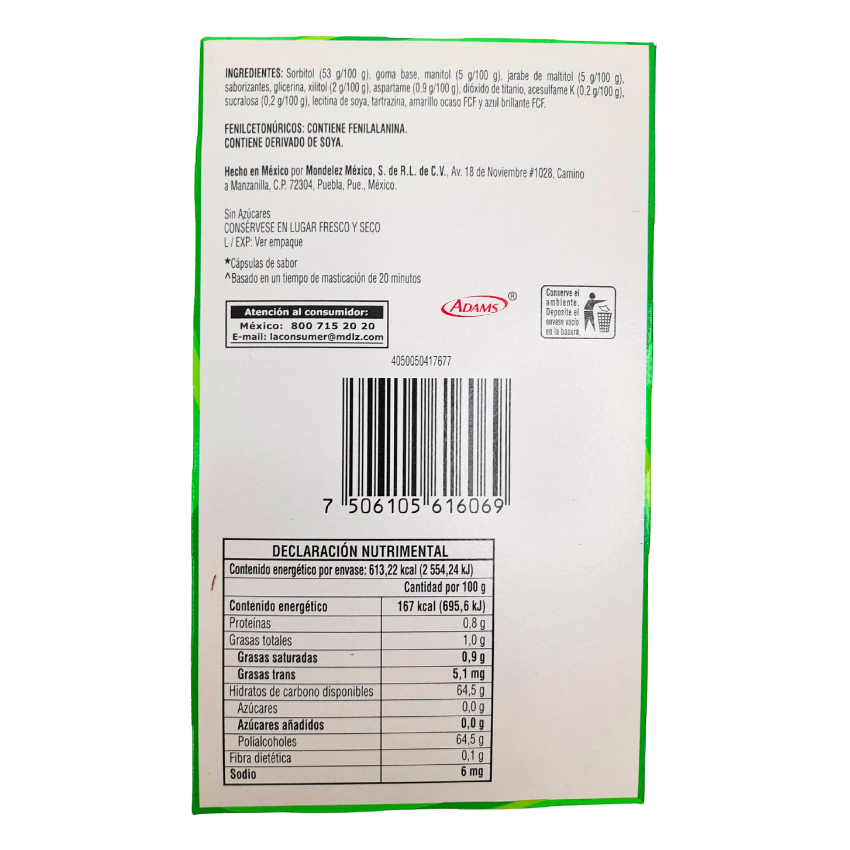 Adams Trident 18’s Val-U-Pack Yerbabuena 12 Piezas