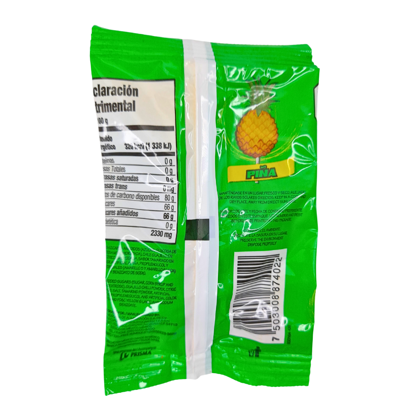 paleta de caramelo macizo sabor frutal con chile en polvo tamboreta tm