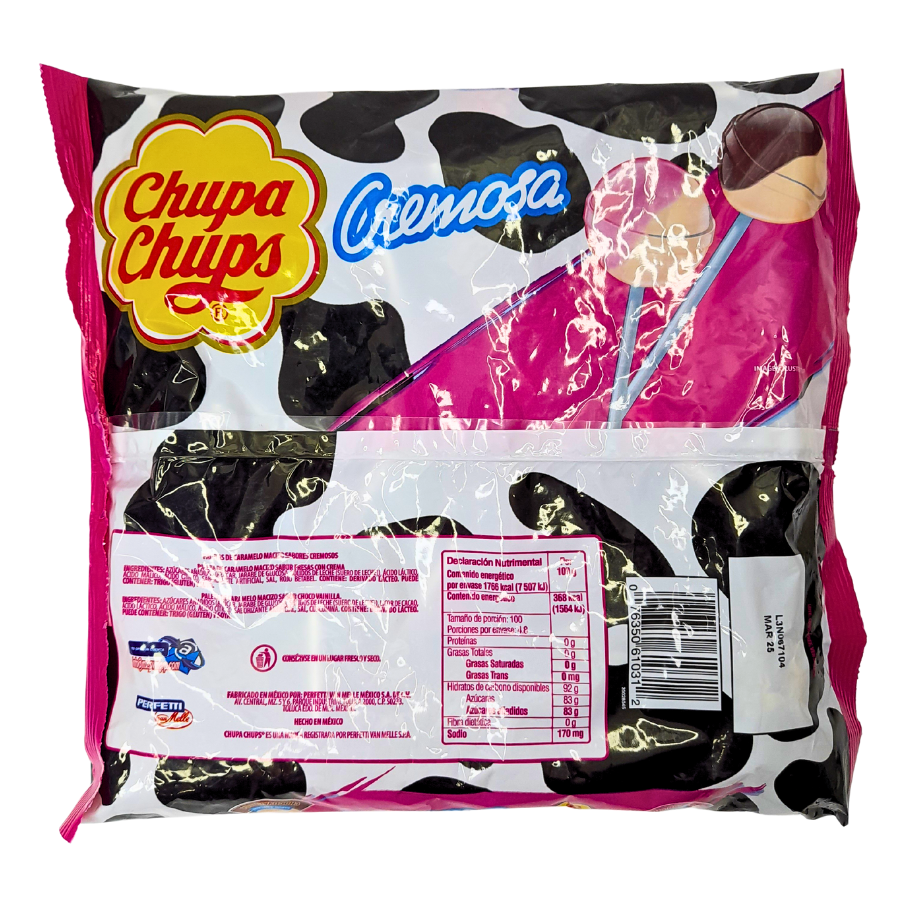 paleta de caramelo macizo cremoso chupa chups