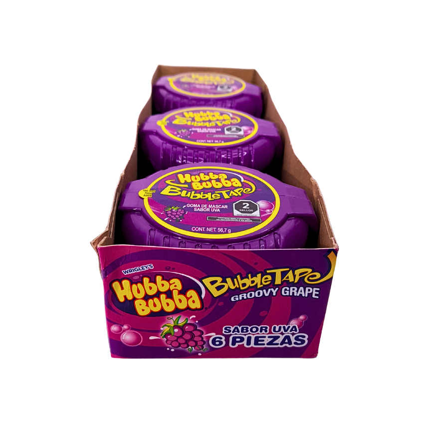 Mars Wrigleys Hubba Bubba Sabor Uva 6 Piezas