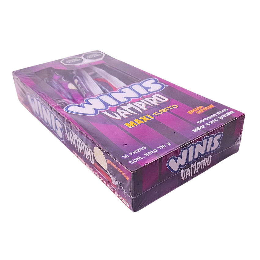 Winis Maxi Tubo Vampiro Uva-Grosella 16pz