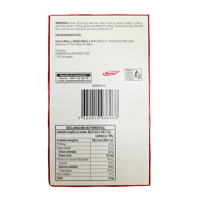 Adams Trident 18’s Val-U-Pack Canela 12 Piezas