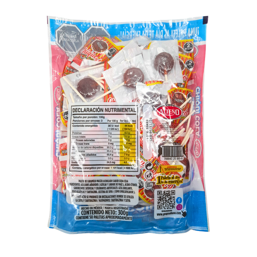 Alteño Paleta Chiqui Cola 50pz