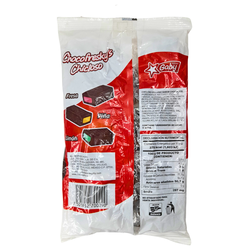 caramelo suave chicloso relleno con jalea chocofreskys chicloso tm
