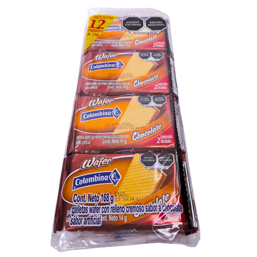 Colombina Galleta Wafer Chocolate 12pz