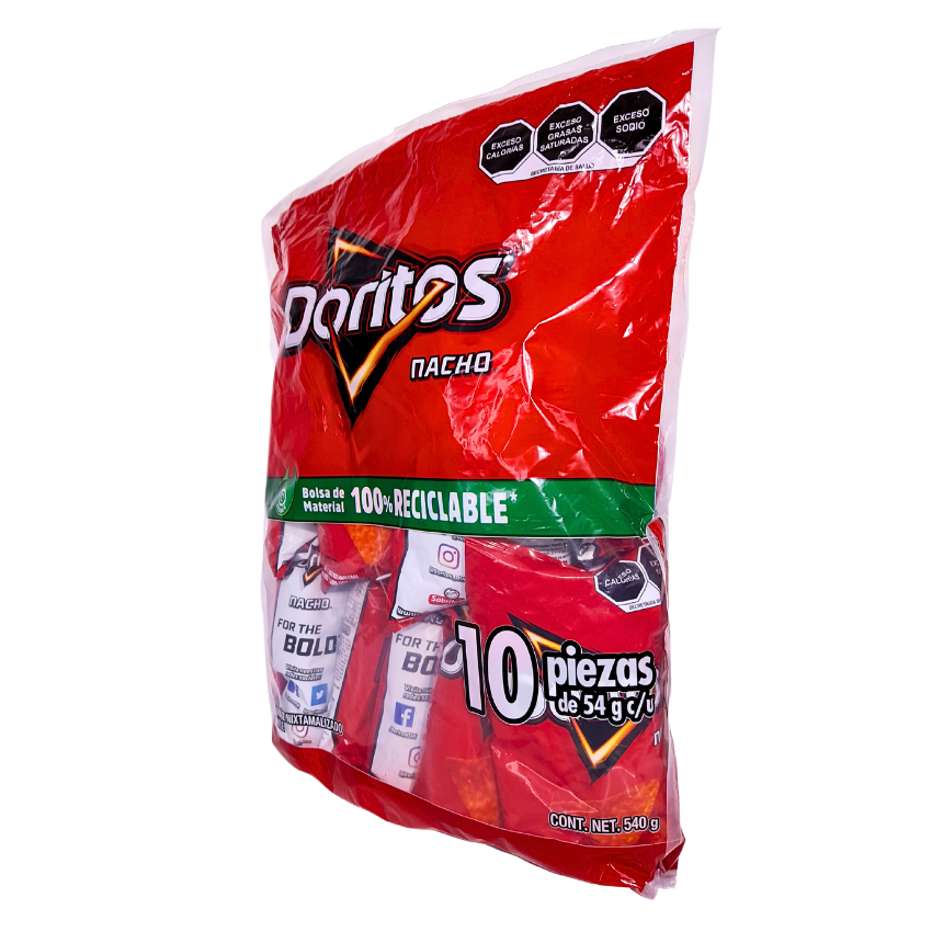 botana de maíz doritos nacho sabritas