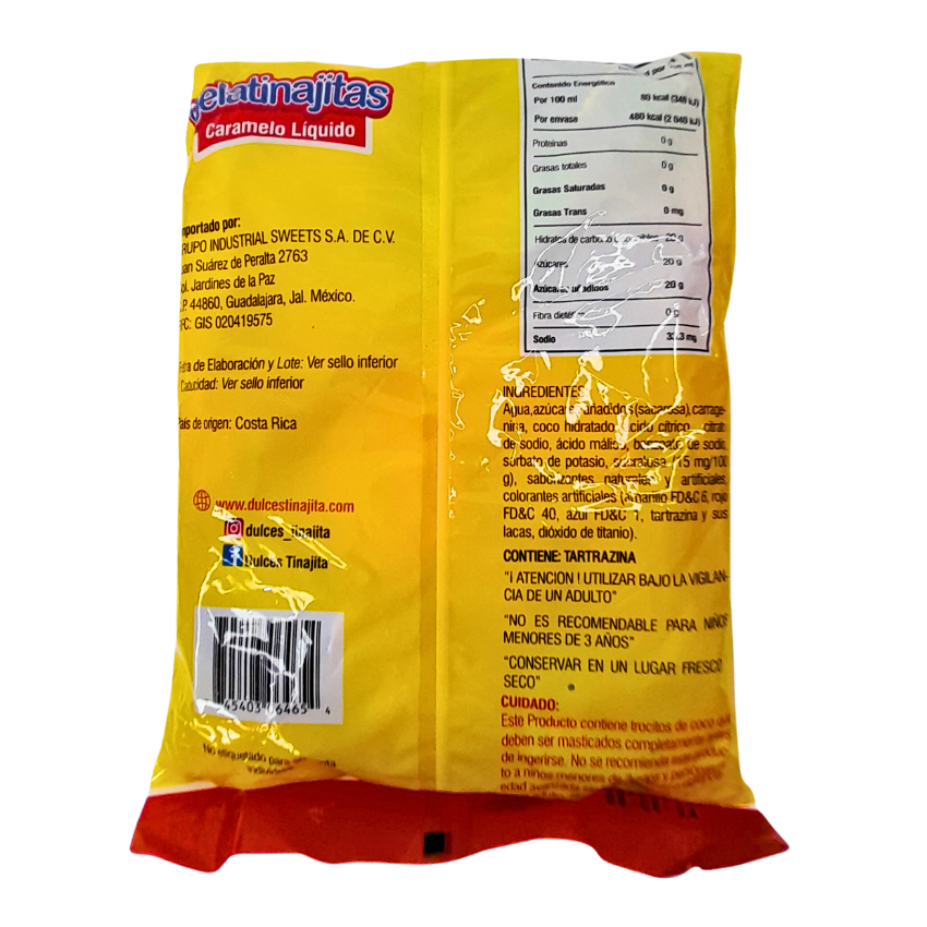 La Tinajita Gelatinajitas Frutales 40pz