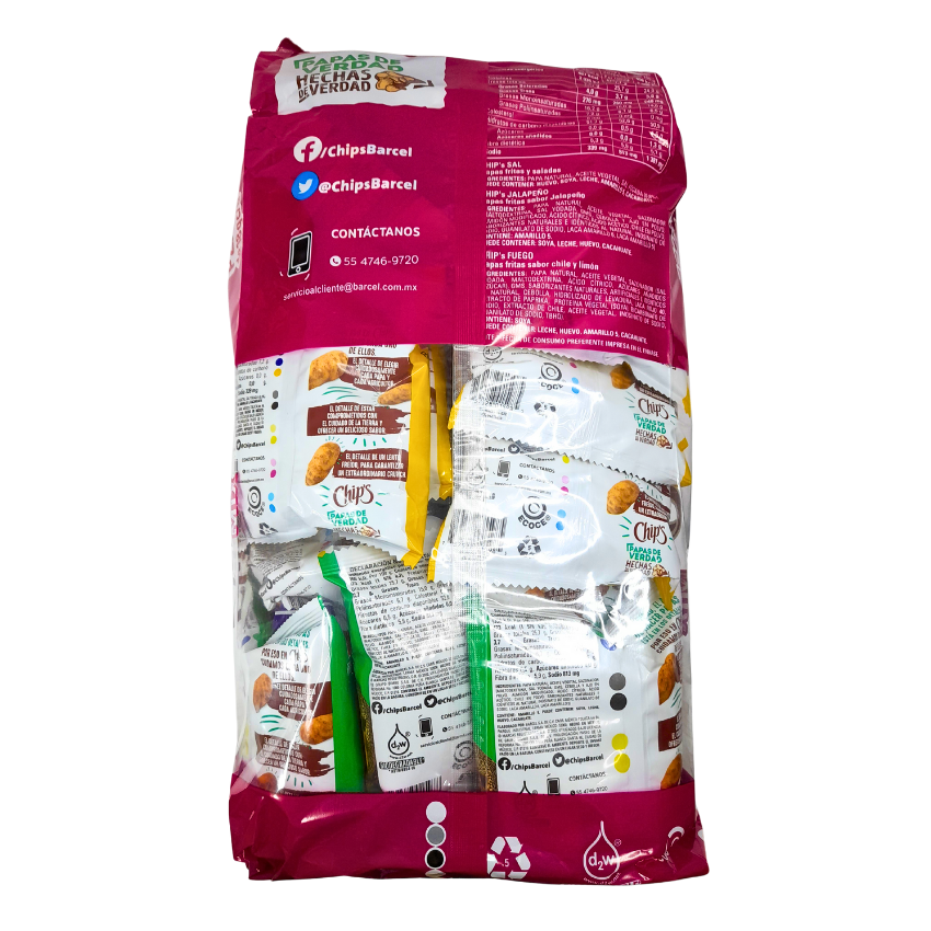 Barcel Mini Chips Mis Pack 25 Piezas