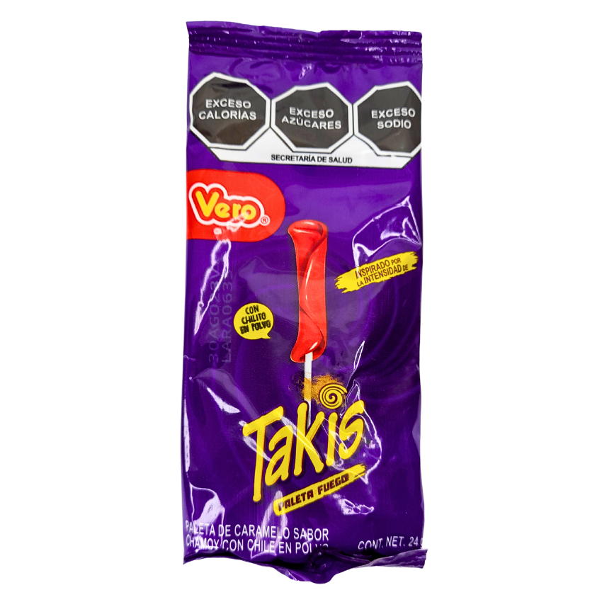 Vero Paleta Takis Fuego 12 Piezas