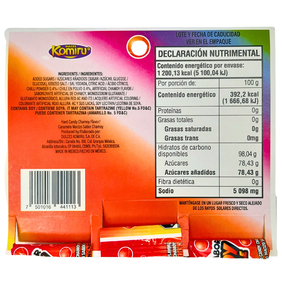 caramelo macizo sabor chamoy komiru