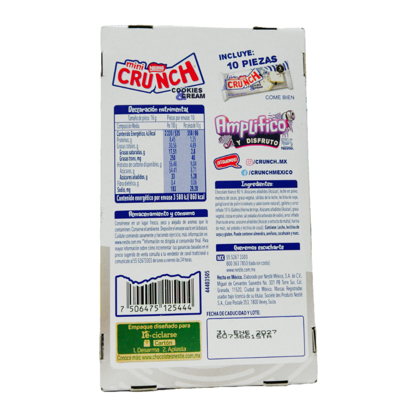 Nestlé Mini Crunch Cookies and Cream 10pz