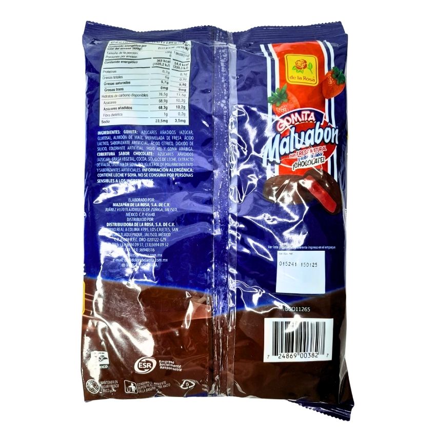 De la Rosa Gomita Malvabón Fresa 40pz