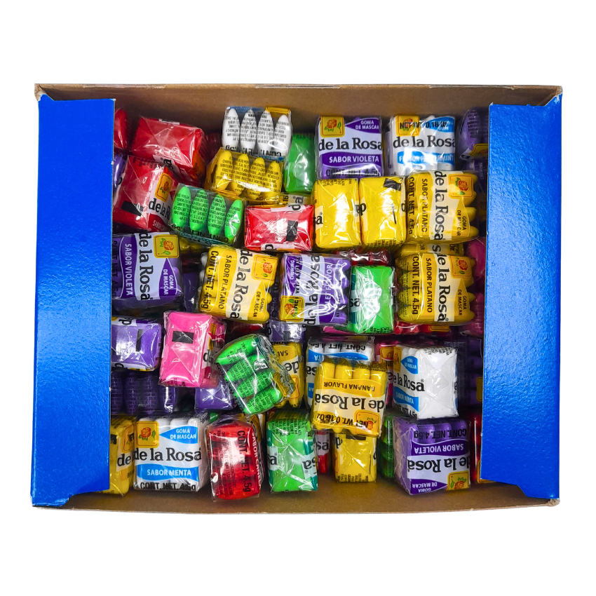Goma de mascar De la Rosa 4’s Caja 100 Piezas