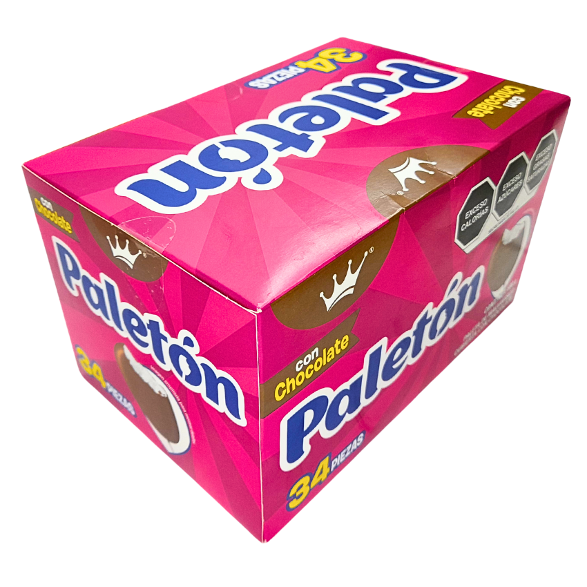 paletón de bombón cubierto de chocolate la corona