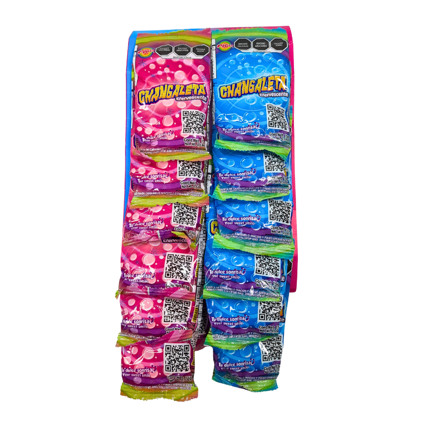 Dulces Pigüi Paleta Changaleta Efervescente 20pz