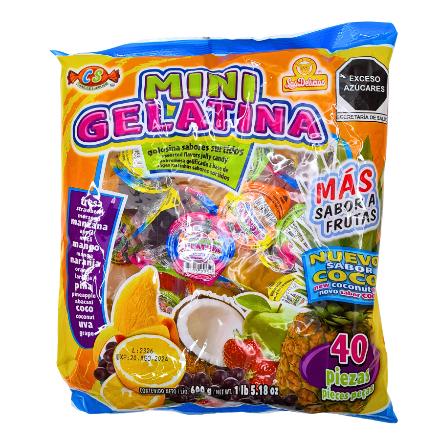gelatinas miniaturacon sabores frutales surtidos mini gelatina las delicias