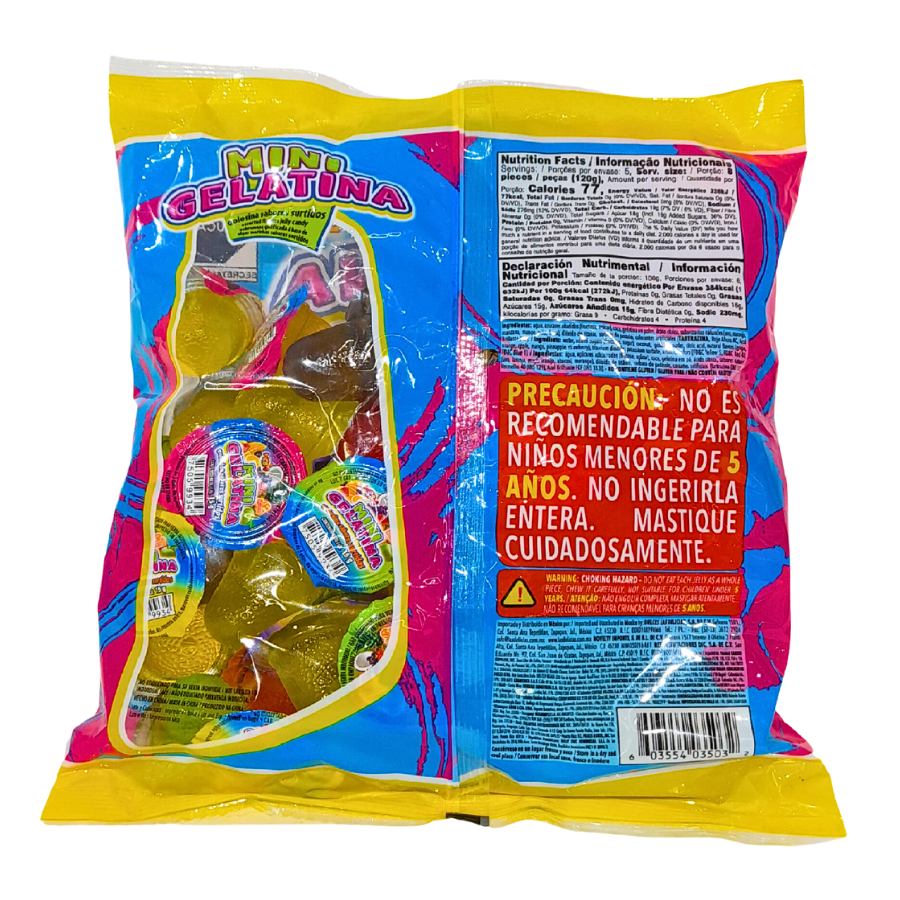 gelatinas en miniatura con sabores frutales las delicias