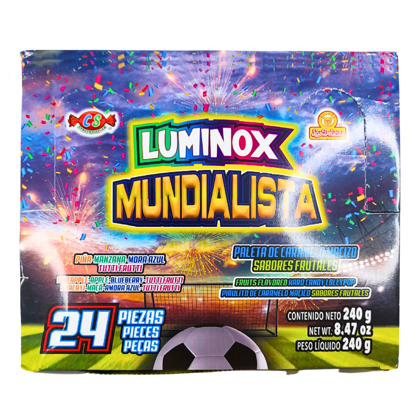 Delicias Paleta Luminox Mundialista 24 Piezas