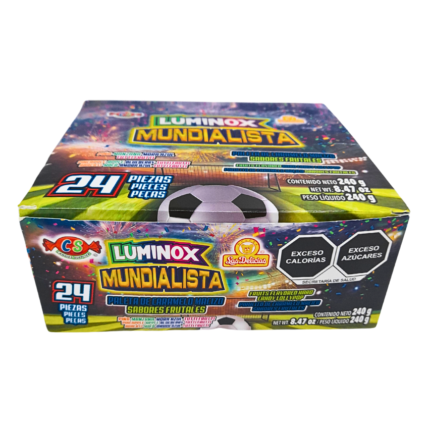 Delicias Paleta Luminox Mundialista 24 Piezas