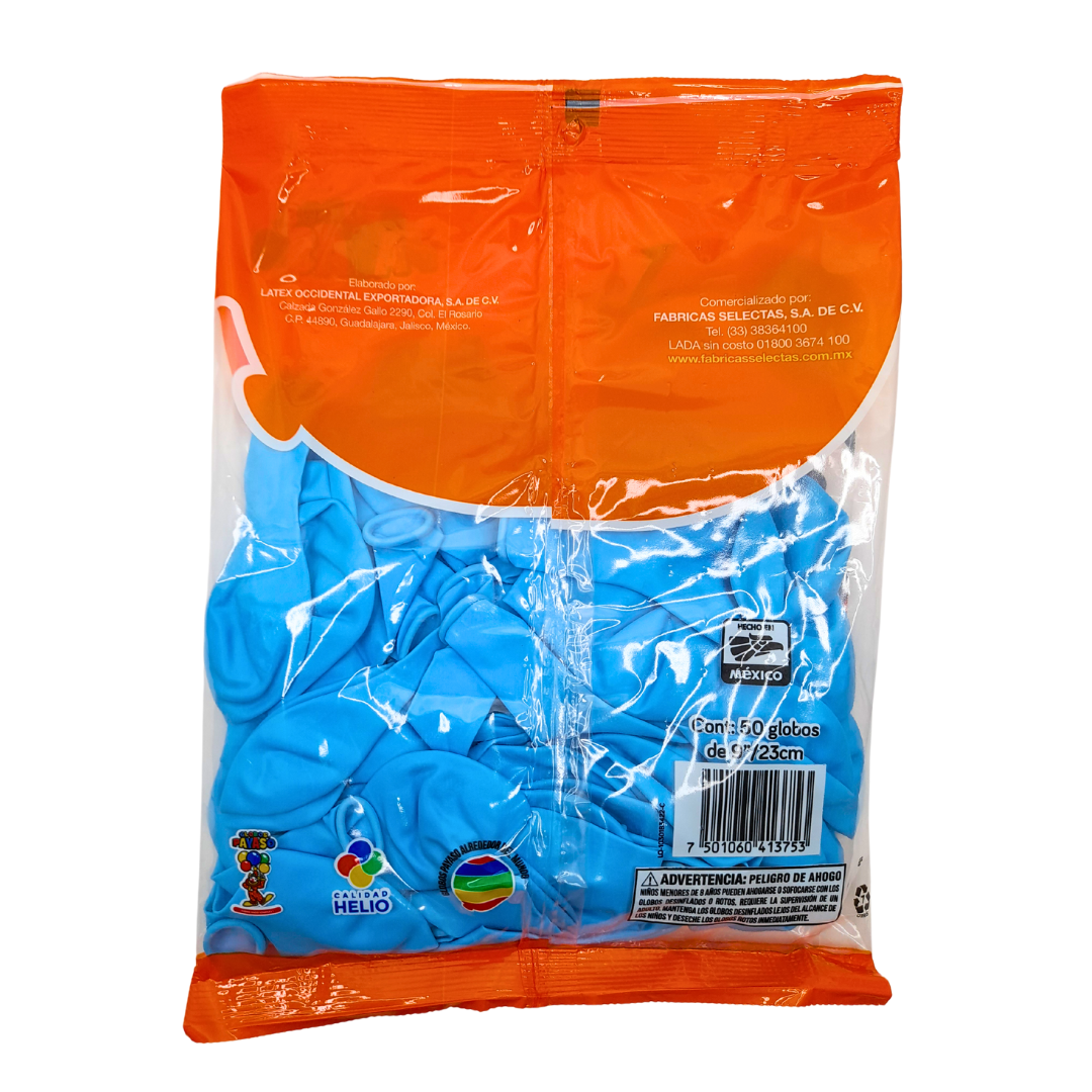 Fasec Globo Decorador Azul Cielo #9 50pz