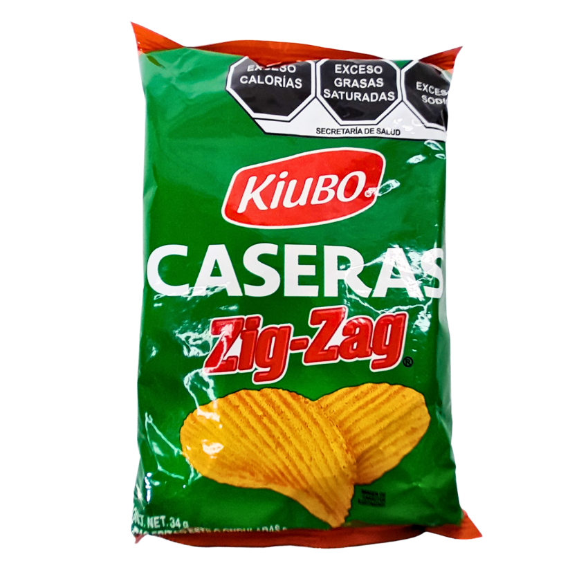 Kiubo Papas Caseras Zig-Zag Mega Queso 10pz