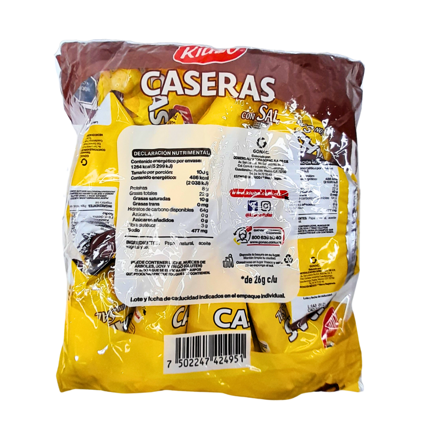 Kiubo Papas Caseras con Sal 10pz