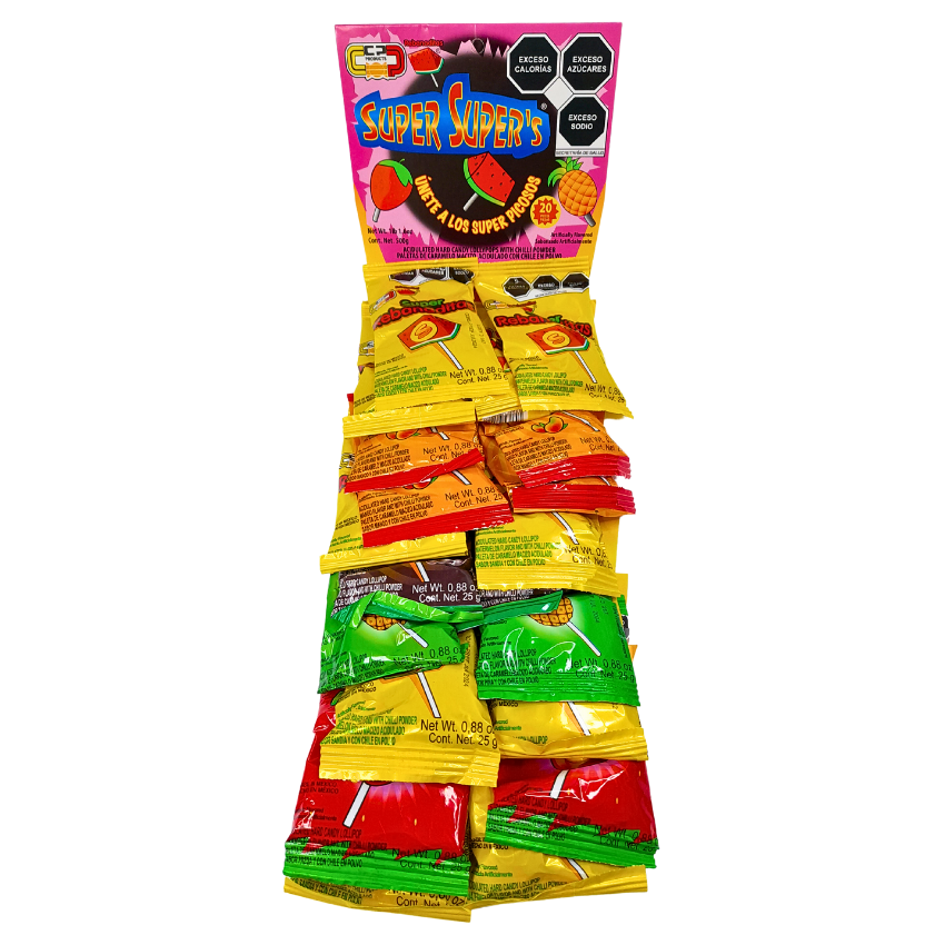Candy Pop Paleta Super Supers 20 Piezas