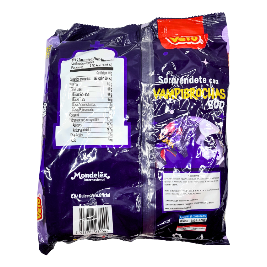 Vero Paleta Vampibrochas Boo Fresa 40pz