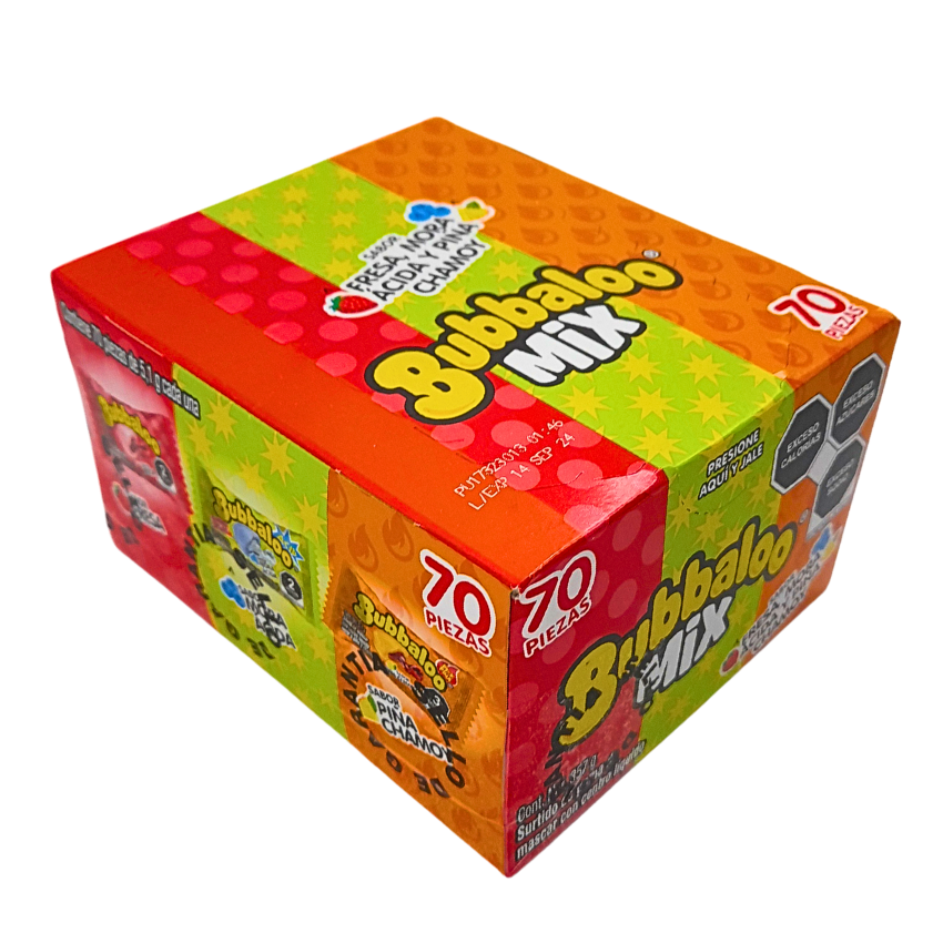 goma de mascar rellena con jalea sabores surtidos bubbaloo mix adams