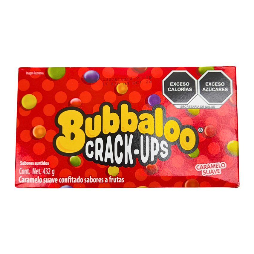 Adams Bubbaloo Caramelo Crack Ups 24gr 18 Piezas