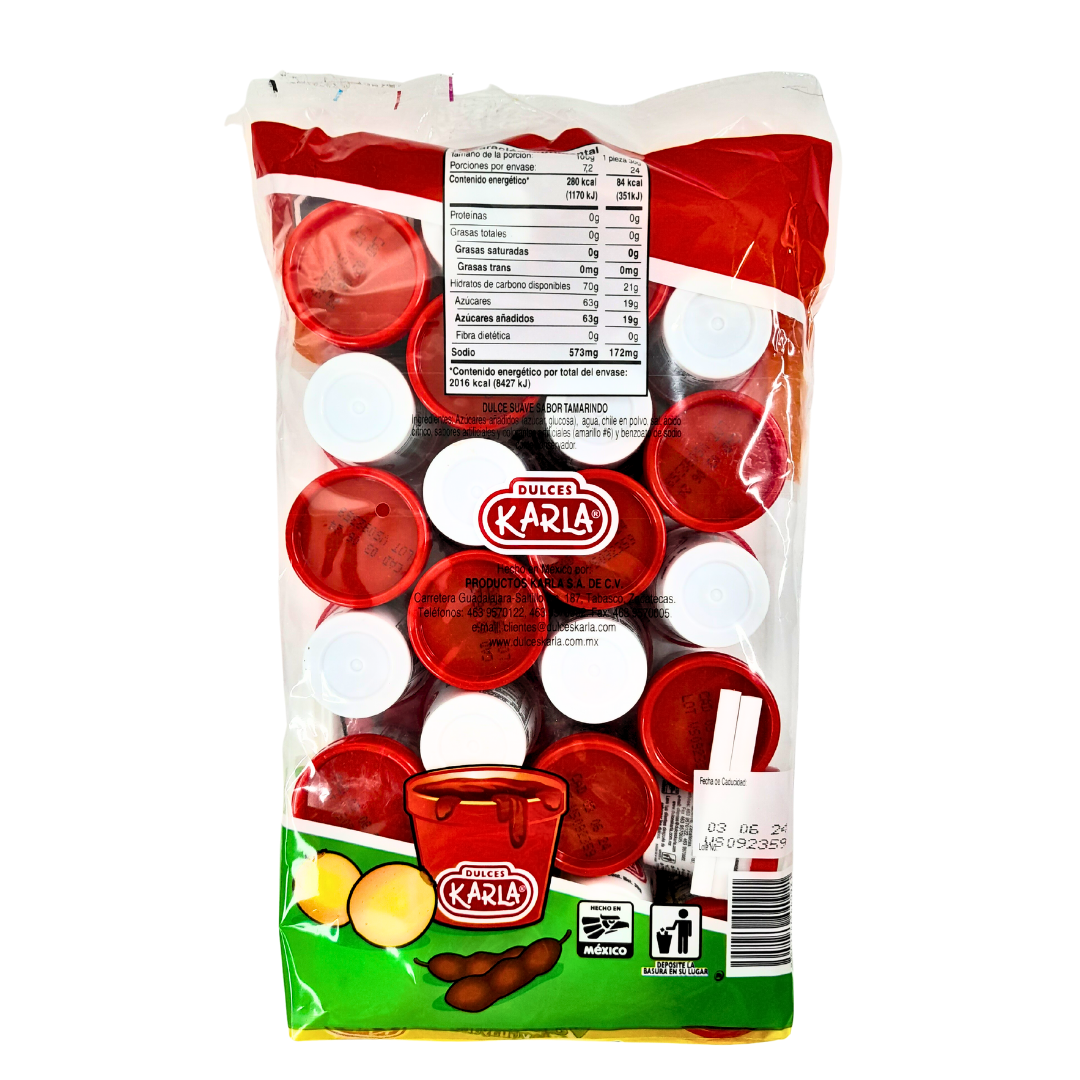 vaso con pulpa enchilada de tamarindo y guayaba karla vasito
