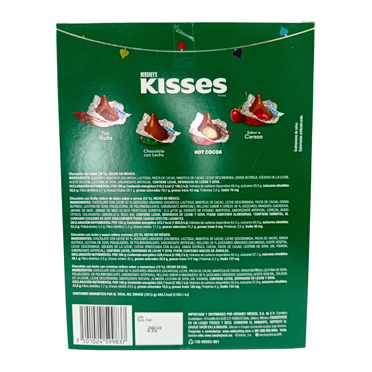 Hershey's Chocolates Kisses Christmas Edition 167.5gr