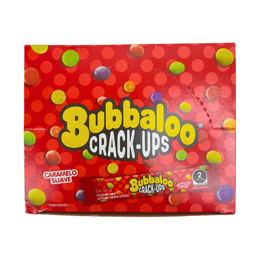 Adams Bubbaloo Caramelo Crack Ups 5gr 50 Piezas