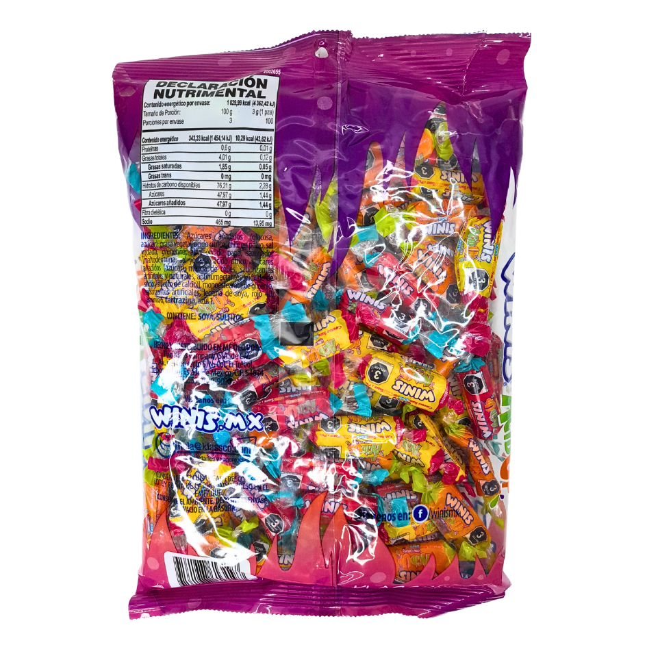 caramelos suaves aciduladitos con sabores frutales acid-up winis