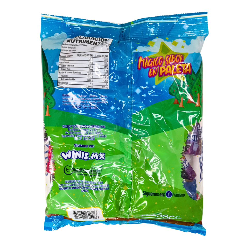 paleta de caramelo suave con sabores frutales bosque mágico winis