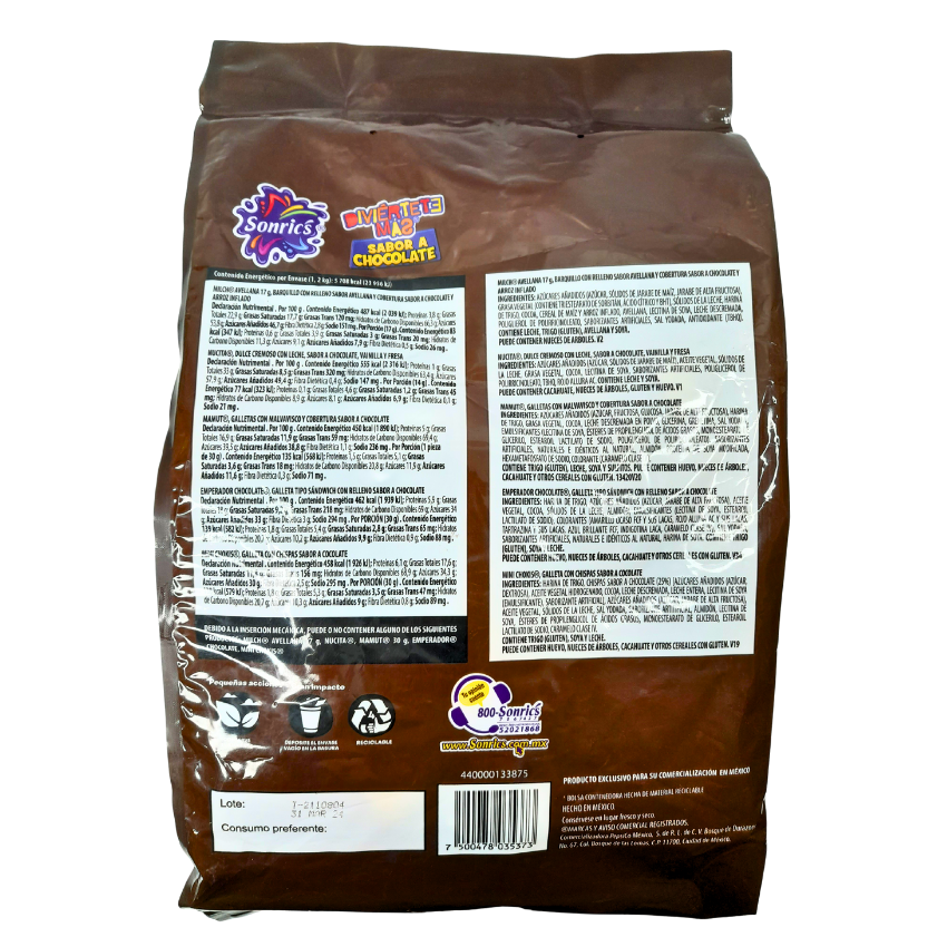 Sonric's Surtido Diviértete Más Chocolate 1.2kg