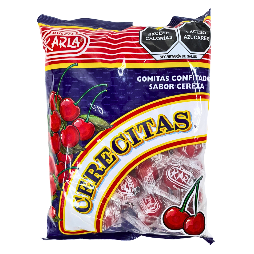 gomas confitadas sabor cereza cerecitas karla